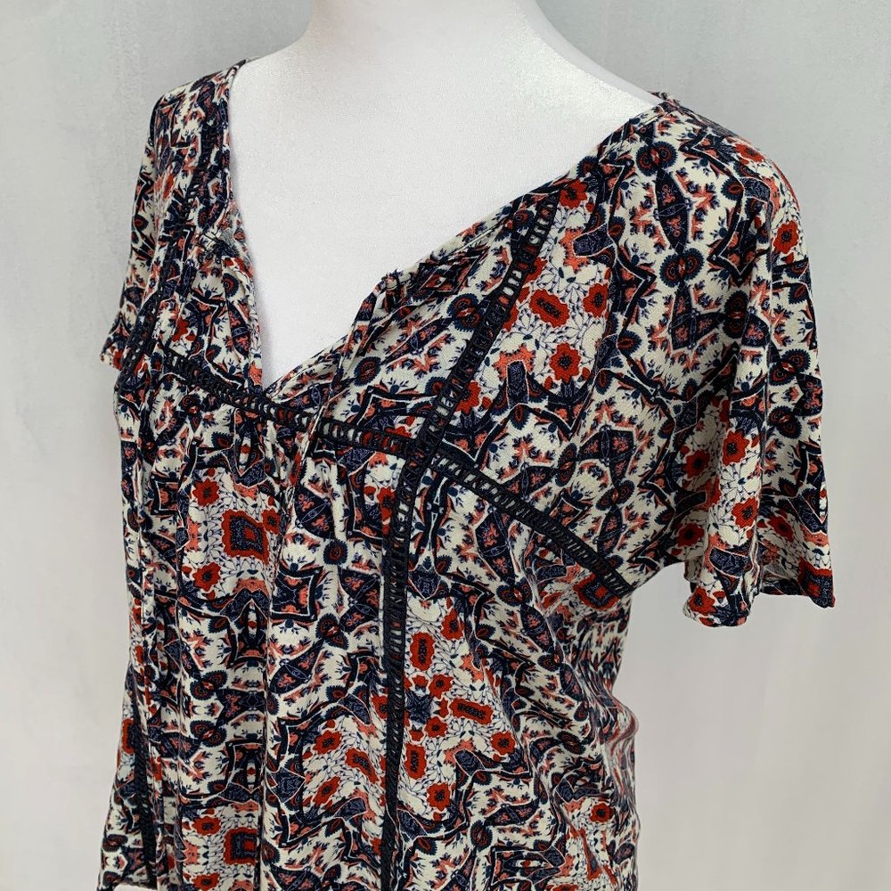 ALYA Boho Chic Gypsy Loose Top Blouse